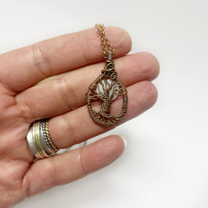 Tree Of Life Handmade Pendant With Mother Of Pearl
