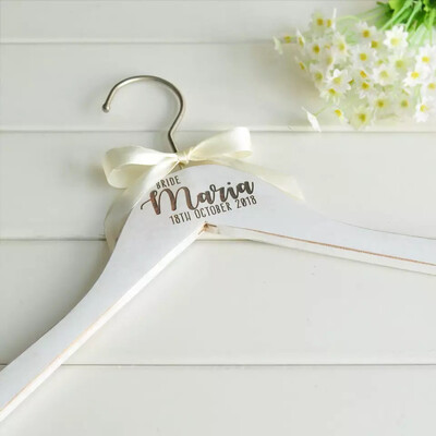 Personalized Wedding Hanger,Engraved Wedding Clothes Hanger, Dress Hanger,Name Bridal Party Gifts, Bridesmaid Hanger Laser Cut