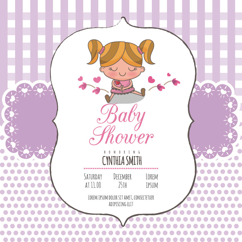 Digital file Shower Invitation Baby Arrival Announcement