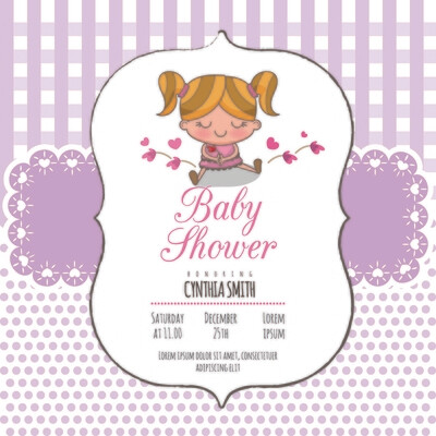 Digital file Shower Invitation Baby Arrival Announcement