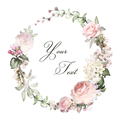 Digital file Floral Wreaths With Typography