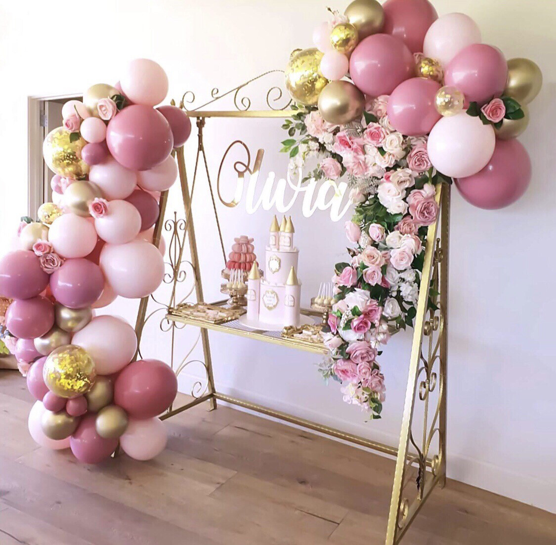 Pink and Gold Balloon Garland Set Pink Gold Balloons Birthday Party Wedding Party Balloons Decorations Baby Shower Decoration Party Supplies