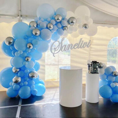 156pcs White Blue Pastel Party Decoration Balloon House Moving Mall Bride Wedding Anniversary Decoration Balloons Baby Shower