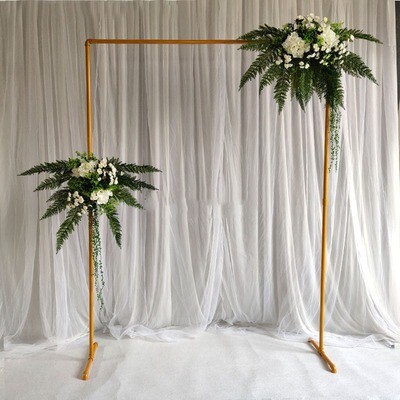 wedding props wedding stage background frame wrought Iron decorative flower stand birthday party wedding square arch shelf