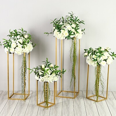 Metal Frame for Wedding Road Lead Stand Flower Shelf Racks Geometric Decorative Props Party Background Stage Decoration