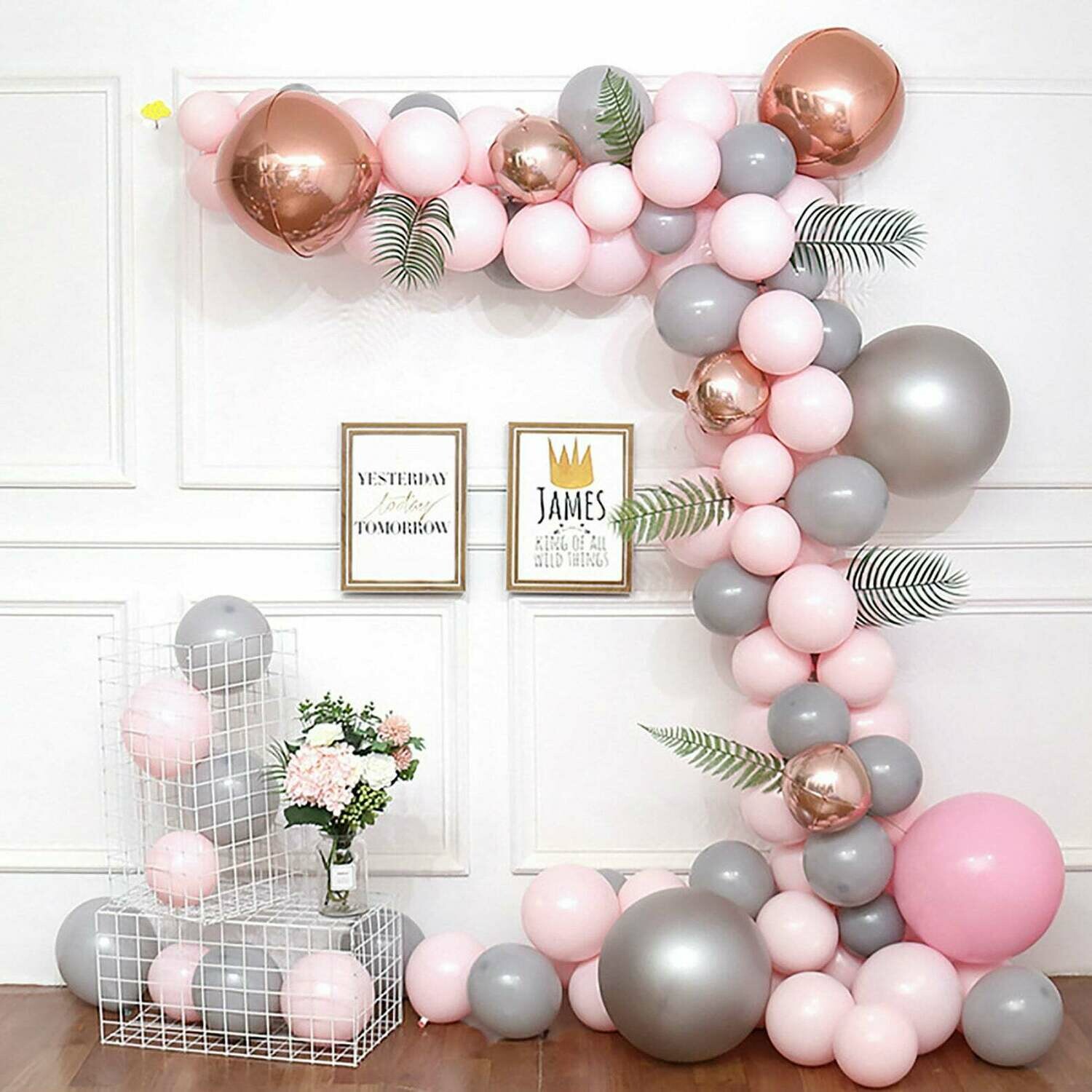 Gray Balloon Garland Kit, Balloon Arch Kit, Party Decor, Birthday Baby Shower Wedding Decoration, Bachelorette Party, Party Supplies
