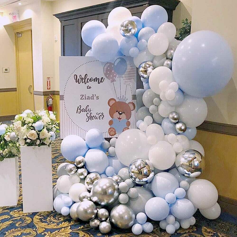 160 pcs DIY Latex Balloons Garland blue Cute Pastel Color Mixed 1th Baby Birthday Wedding Party Decorations Supplies