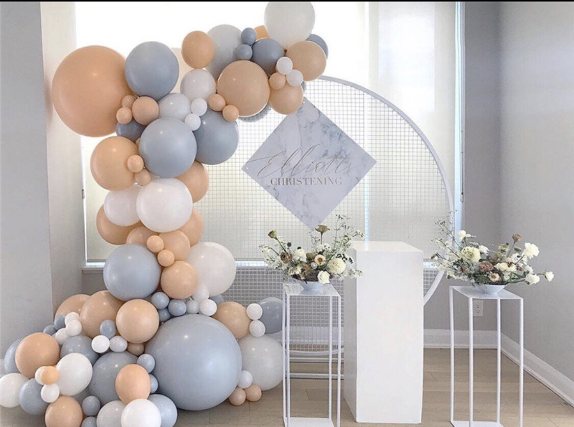151pcs/Set DIY Balloon Garland Blue Macaron White Latex Gold Confetti Navy Blue Mixed Wedding Birthday Baby Shower Party Decor