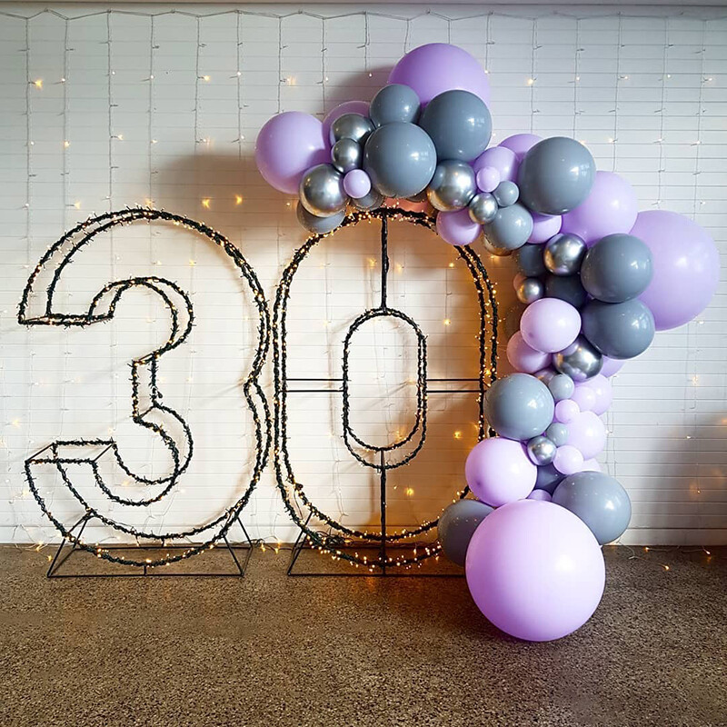109pcs DIY Chrome Silver Balloons Garland Arch Kit Purple Grey Latex Balloon For Wedding Birthday Baby Shower Party Decorations