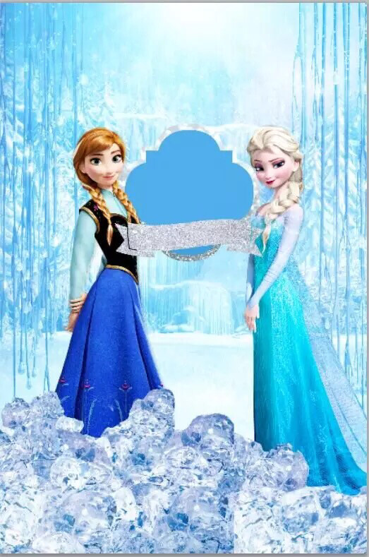 Queen Elsa Anna Princess Snow Waterfall Falls Ice Custom Photo Studio Backgrounds Backdrops