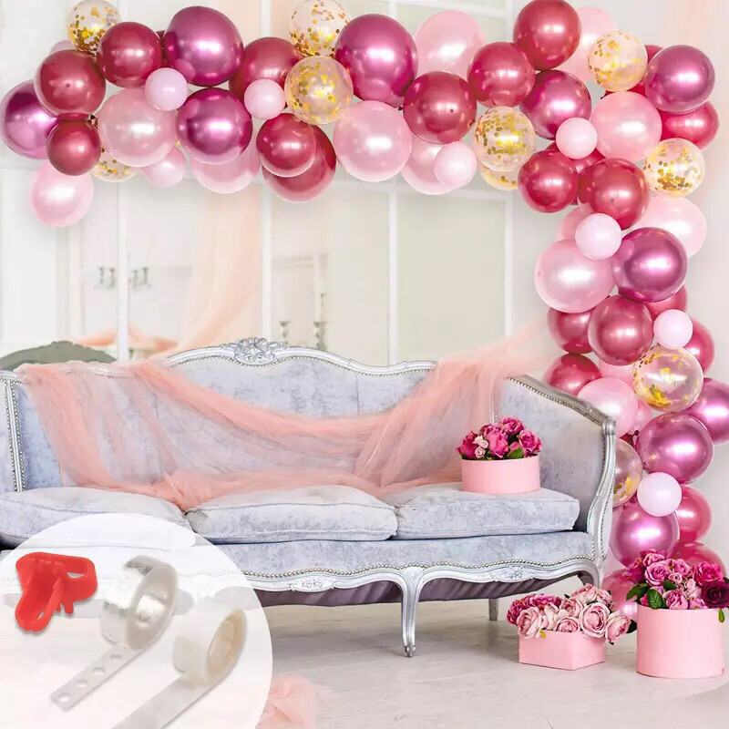 Pink Balloon Garland Arch Balloon Arch for Baby Shower Bridal Girls Birthday Wedding Party Decorations