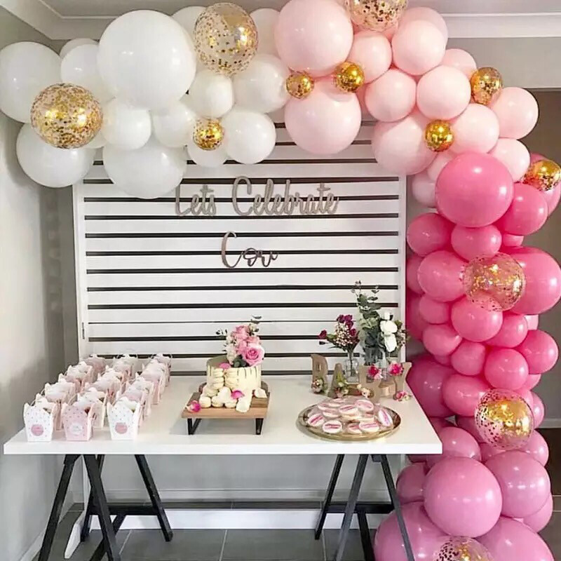 Pink Purple Macaron Balloons Blanc Happy Birthday Baloons Wedding Decoration Kids Pastel Balloons Baby Shower Girl Party