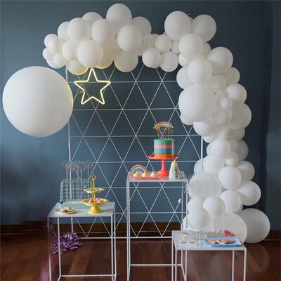 106pcs Macaron White Balloons Arch Garland adult 30st Happy Birthday Party Decorations 1st Round Globos Babyshower Supplies