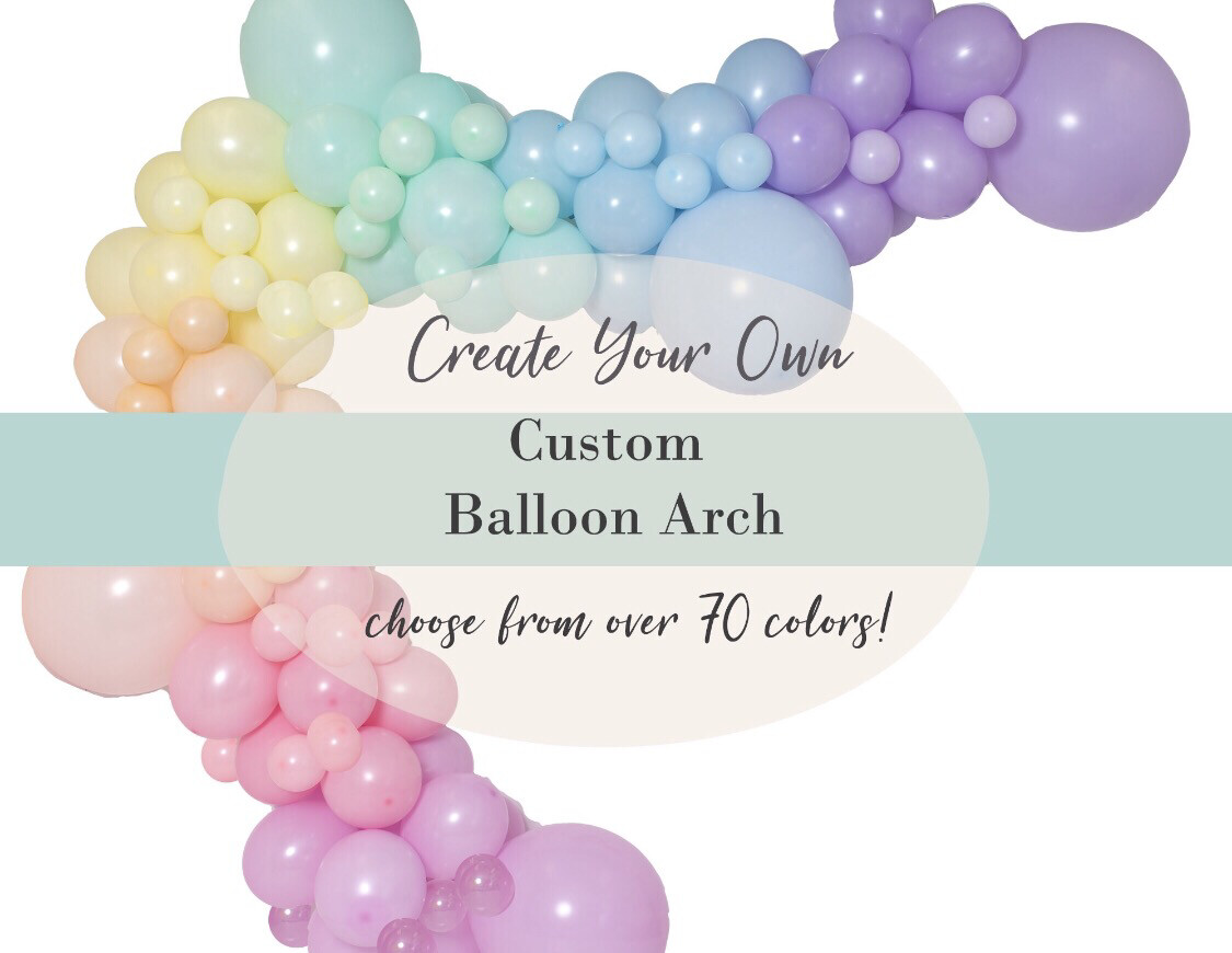 DIY Custom Balloon Garland Arch : Choose from 70 colors | Baby Showers, Birthdays, Weddings