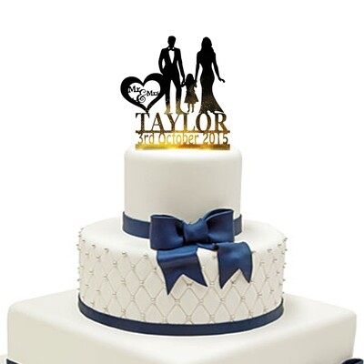 Mr and Mrs Cake Topper