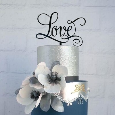 Love cake topper