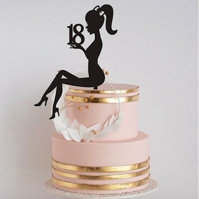 Digital file Elegant Lady Silhouette Cake Topper High Heels Acrylic Cake Toppers Wedding Birthday Bridal Shower Queen Party Cake Decoration Sign
