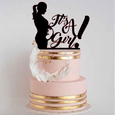 A digital file its a girl cake topper