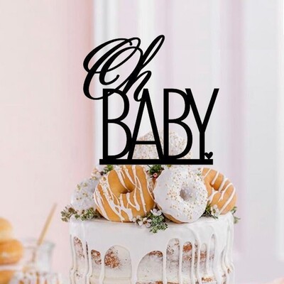 Oh baby Cake Topper - Reveal Cake topper