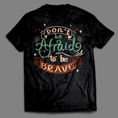 Hand Drawn Cute Style Quote Elements - Don't be afraid to be brave