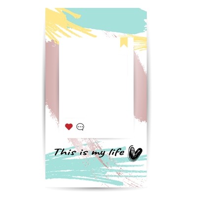 Digital file Instagram Colorful Brush Ins Story Text Box I