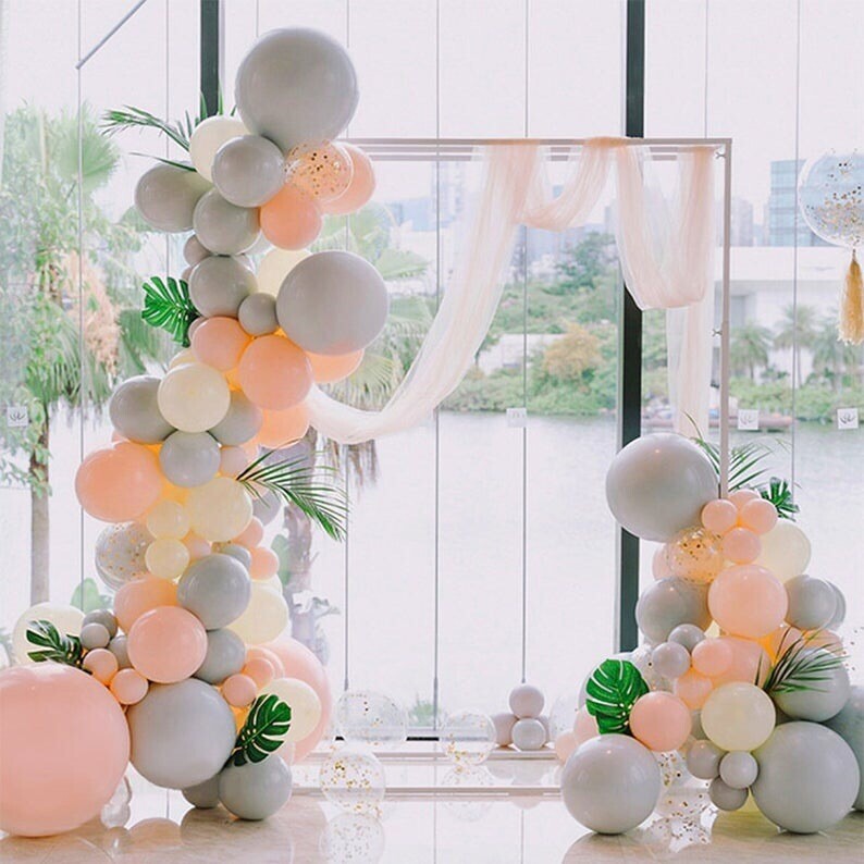 DIY Balloons Garland Arch Kit Macaron Peach Ivory Gold Confetti Globos Balloon Wedding Birthday Baby Show Party Decoration