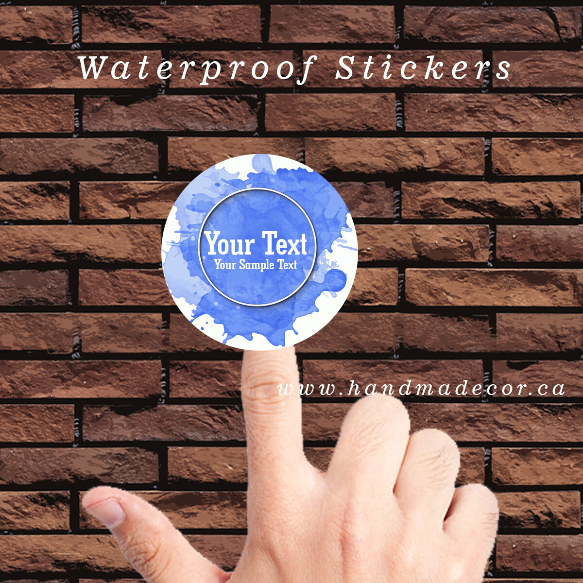 Thank You Stickers, Happy Mail Labels, Packaging Stickers-Round Water Color Frame Vector Blue Watercolor Splash Illustration Water Color Frame Png Element