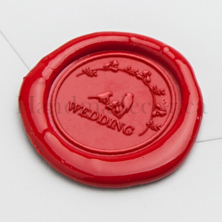 wedding bird self adhesive wax seal - Handmade Wax Seals (Peel n Stick Self-Adhesive Backing)