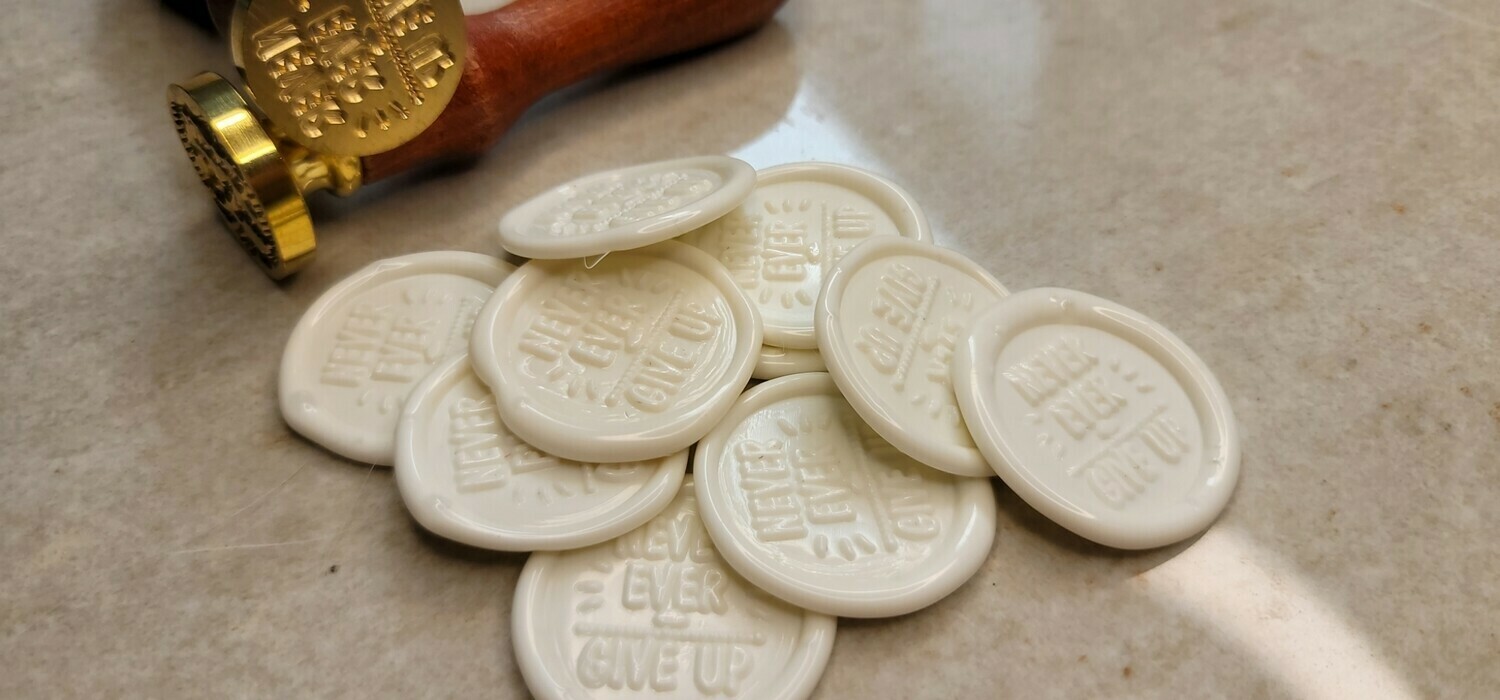 Self-Adhesive you can do it wax Seal Stamp - Handmade Wax Seals (Peel n Stick Self-Adhesive Backing)