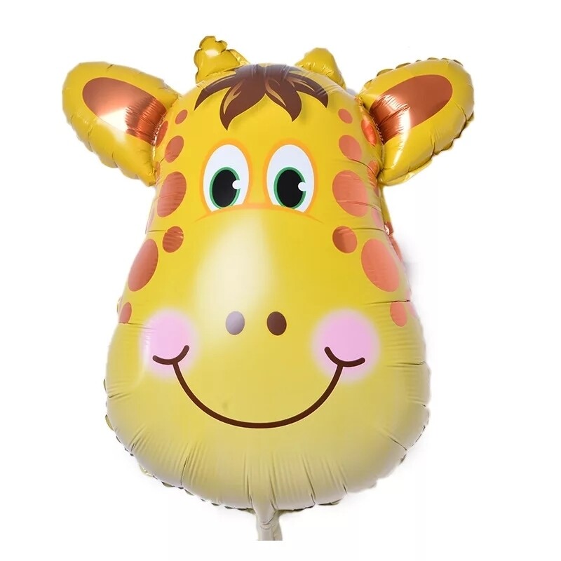 Mini animal head Foil Balloons inflatable air balloon happy birthday party decorations kids baby shower party supplies