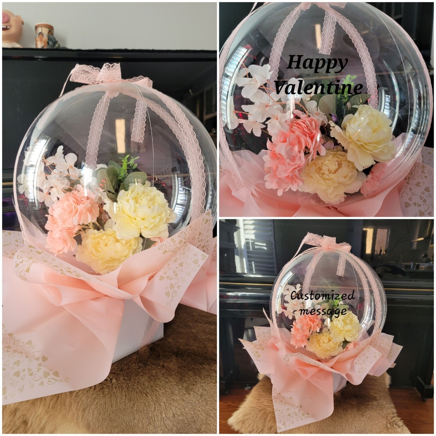 Stuffed flower Balloon Bouquet