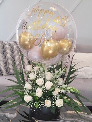 Hot Air Balloon with fresh Flower Bouquet HAB007