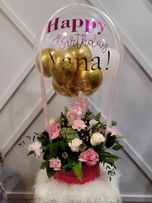 Hot Air Balloon with fresh Flower Bouquet HAB012