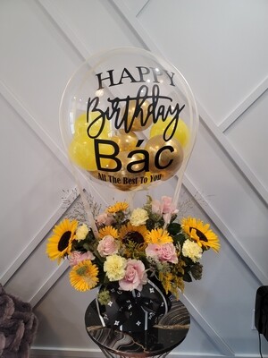 Hot Air Balloon with fresh Flower Bouquet HAB001