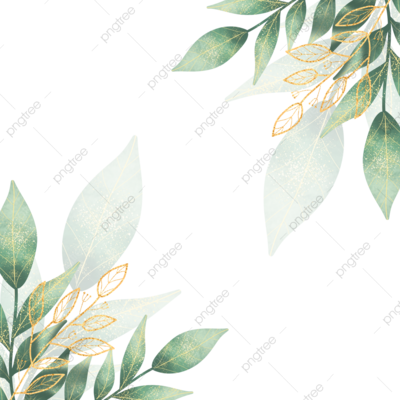 Green gold leaves background wedding 