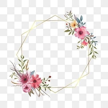 Wedding Frame With A Bouquet Of Watercolor Flowers Vector PNG Images