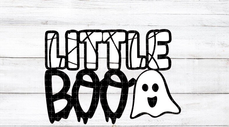 Digital file Little Boo SVG, Baby Shower Cute Skull SVG, Halloween Baby Shower Decoration