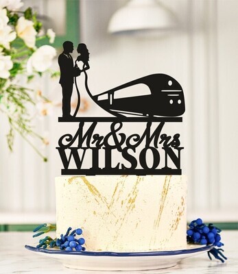 Digital file Train Wedding Cake Topper, Locomotive Wedding Cake Topper, Conductor Wedding Cake Topper, Cake decorations, Train Birthday Party 