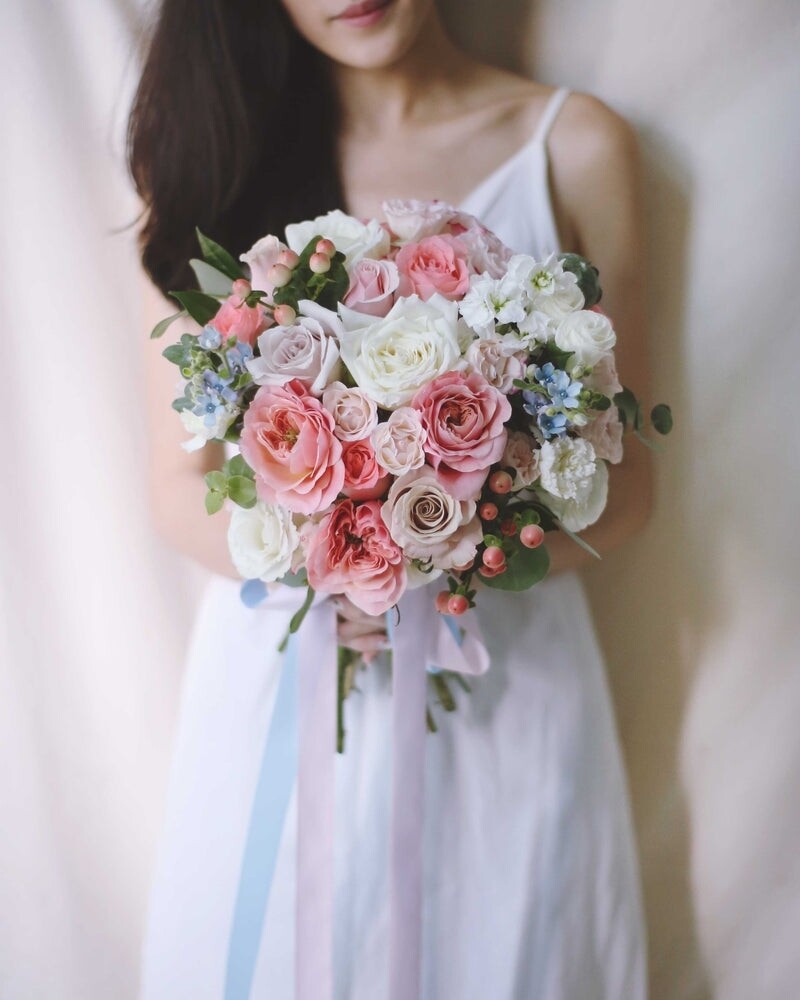 Fresh flowers Bridal bouquet - bridesmaid bouquet
HC025