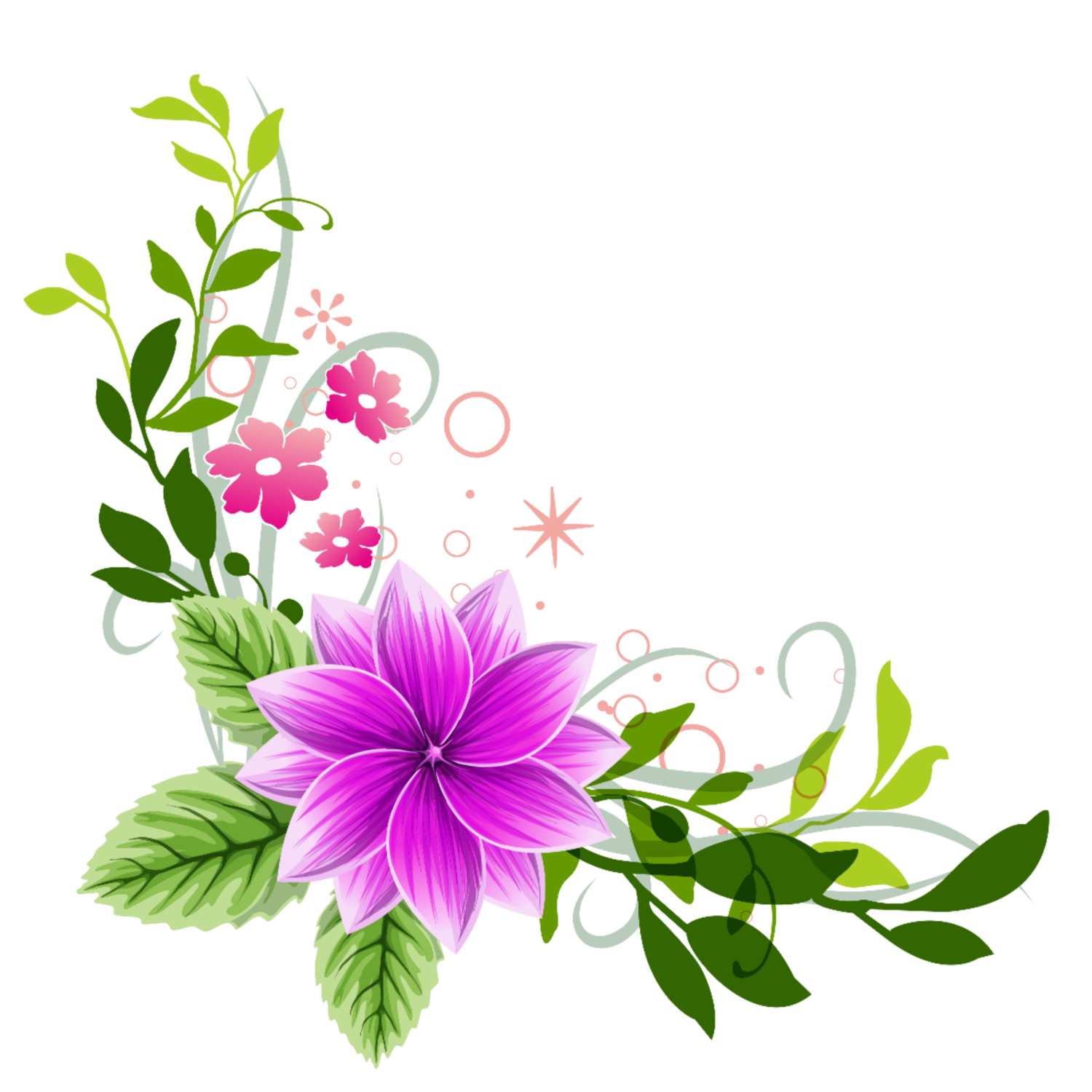 Rustic Flower Graphic Clipart PNG Images