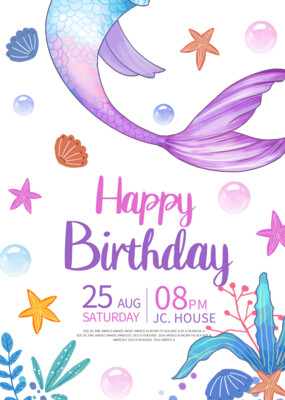 Pink Princess Birthday Party Invitation Premium Template
