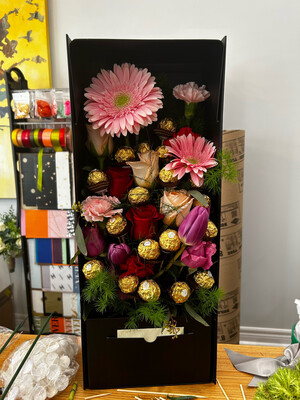 Luxury Flower box Sign arrangement CFB052