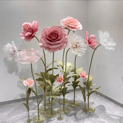 "Enchanting Elegance: Wedding Stage Paper Flower Set"
