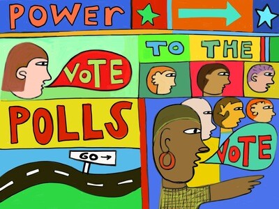Power To The Polls Postcard
