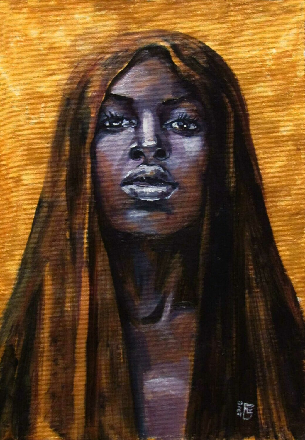 Oil painting Titled Desert Queen