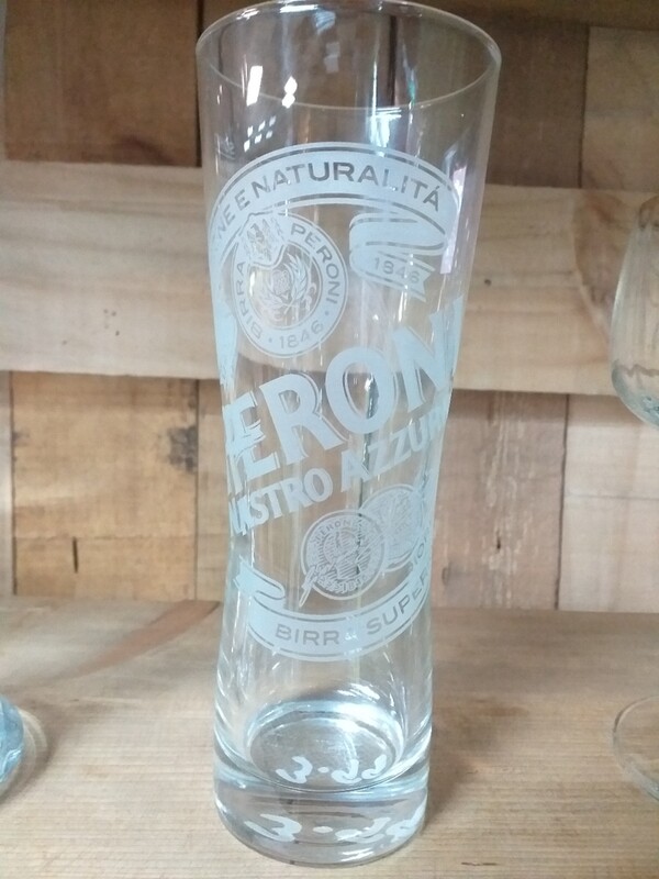Peroni Half Beer Glasses