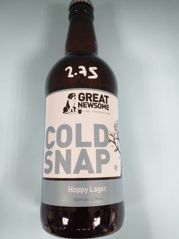Great Newsome Cold Snap Lager 5.2% abv