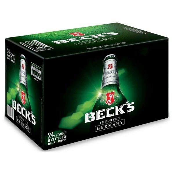 Beck&#39;s German Pilsner Beer Bottles 24 x 275ml
