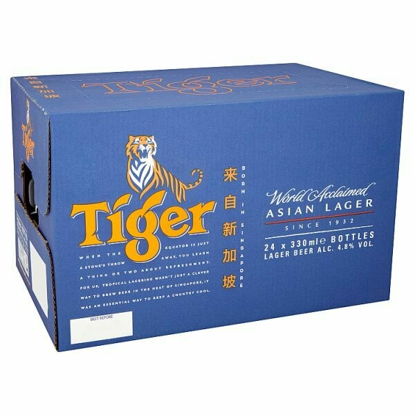 Tiger Asian Lager Beer 24 x 330ml Bottles