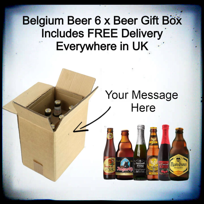 6 x Belgium Beer Gift Box with Personal Message &amp; Gift Wrapped